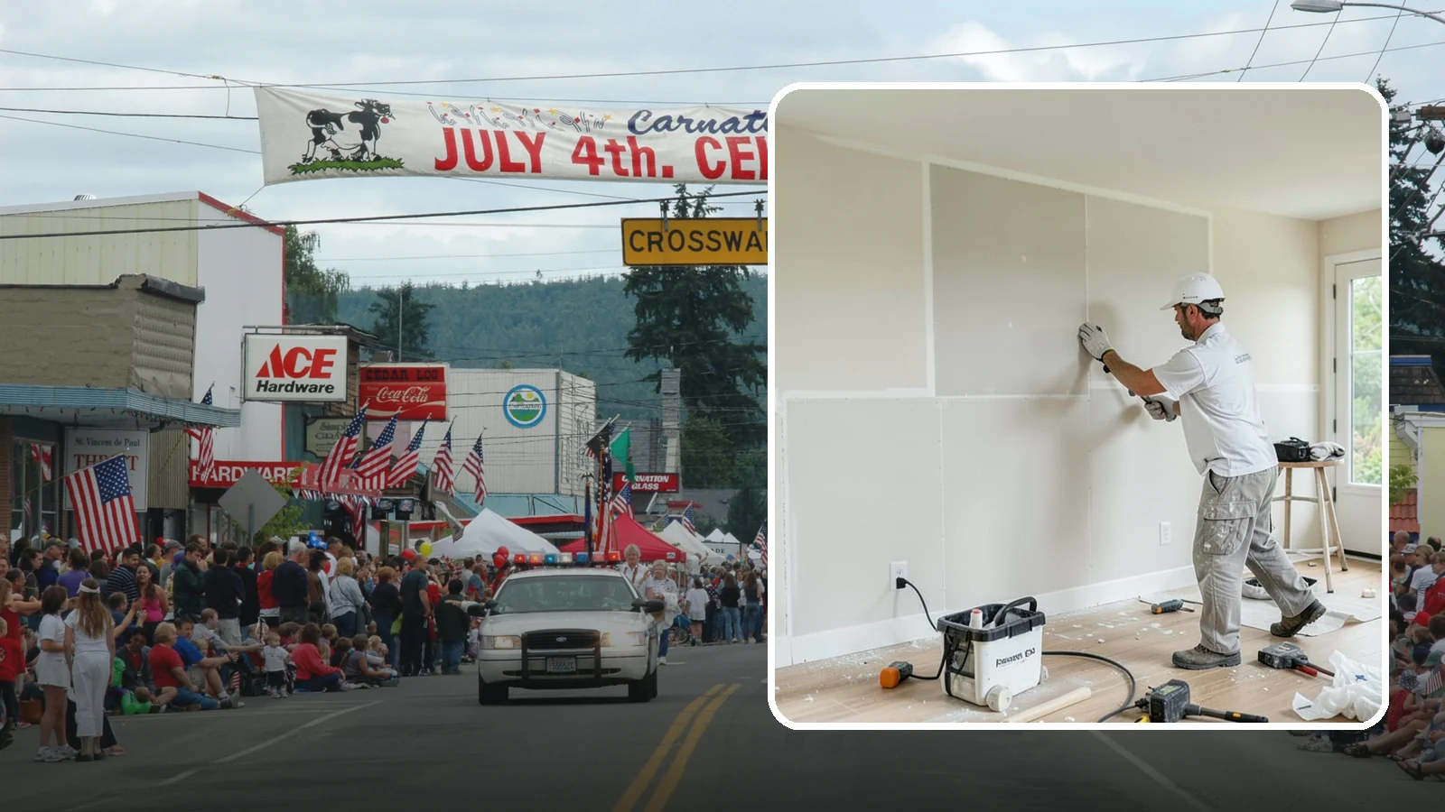 Water Damage Drywall Repair in Carnation, King County, WA - Water damage drywall repair removes ruined board and restores walls after leaks or flooding.