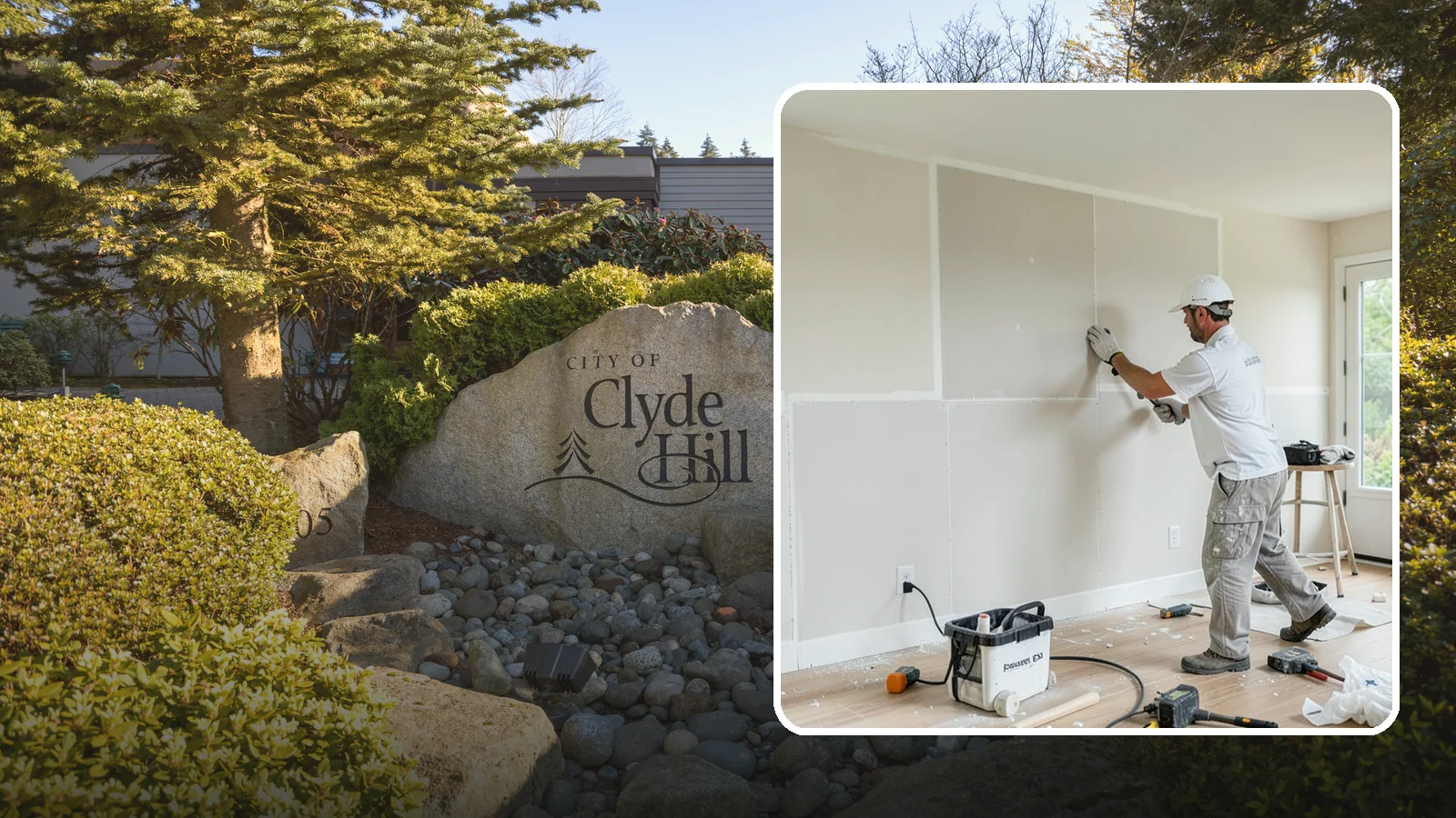 Water Damage Drywall Repair in Clyde Hill, King County, WA - Water damage drywall repair removes ruined board and restores walls after leaks or flooding.