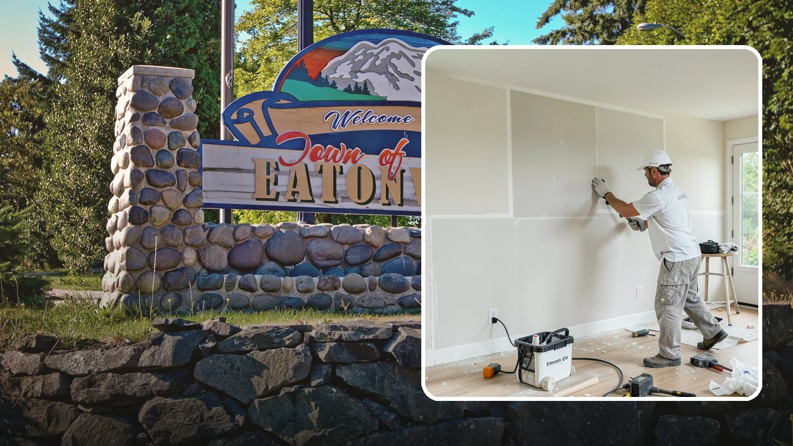 Water Damage Drywall Repair in Eatonville, Pierce County, WA - Water damage drywall repair removes ruined board and restores walls after leaks or flooding.