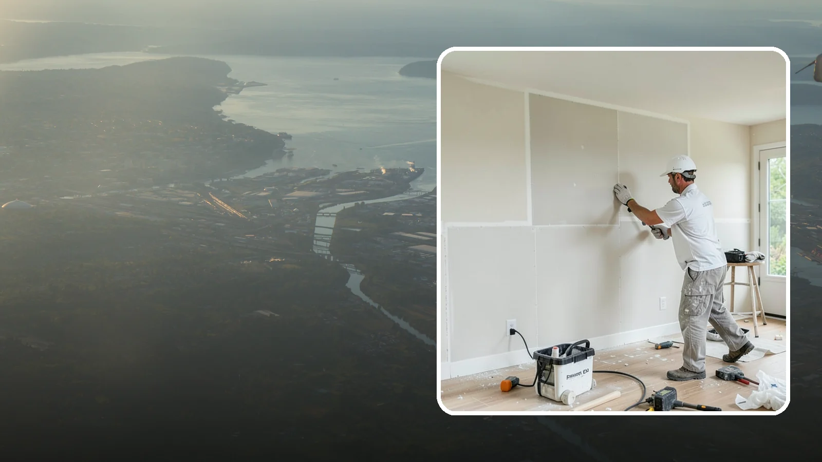 Water Damage Drywall Repair in Fife, Pierce County, WA - Water damage drywall repair removes ruined board and restores walls after leaks or flooding.