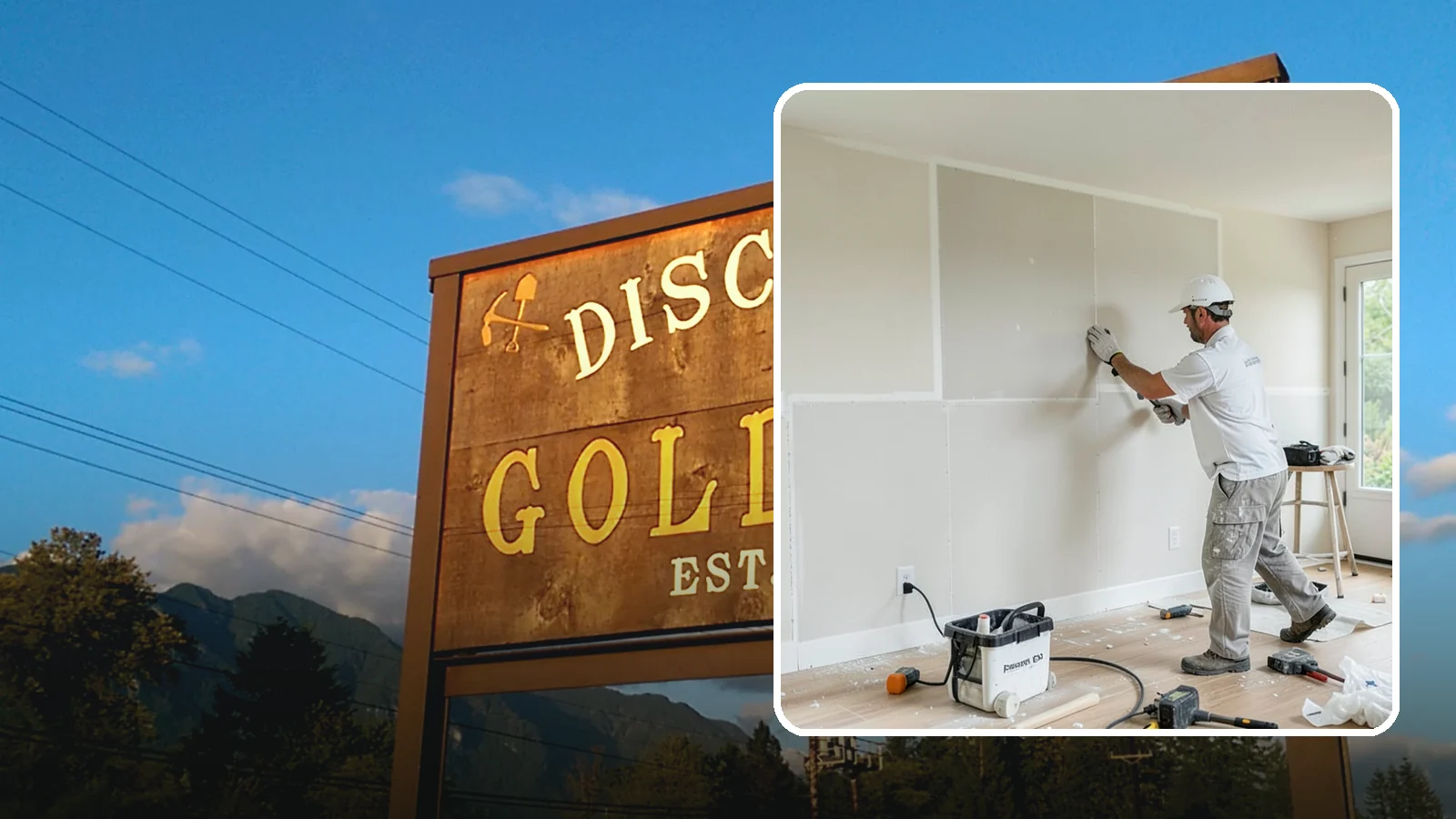 Water Damage Drywall Repair in Gold Bar, Snohomish County, WA - Water damage drywall repair removes ruined board and restores walls after leaks or flooding.