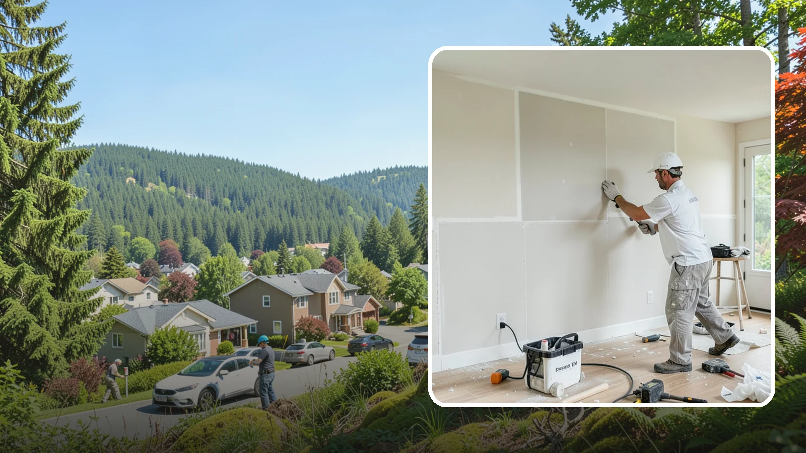 Water Damage Drywall Repair in Index, Snohomish County, WA - Water damage drywall repair removes ruined board and restores walls after leaks or flooding.