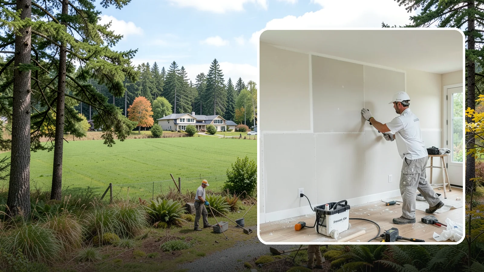 Water Damage Drywall Repair in Lyman, Skagit County, WA - Water damage drywall repair removes ruined board and restores walls after leaks or flooding.
