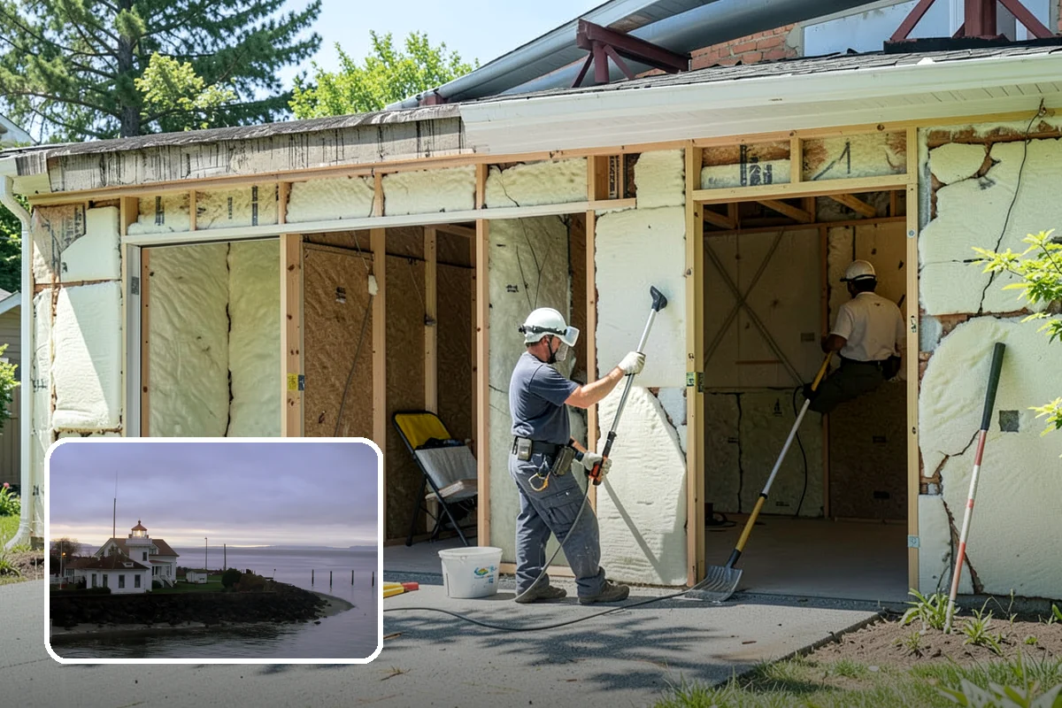 Water Damage Drywall Repair in Mukilteo, Snohomish County, WA - Removal of swollen, stained, or moldy board