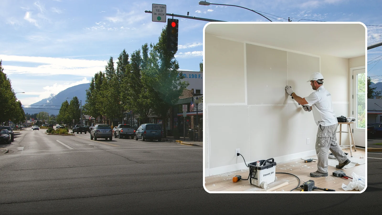 Water Damage Drywall Repair in North Bend, King County, WA - Water damage drywall repair removes ruined board and restores walls after leaks or flooding.