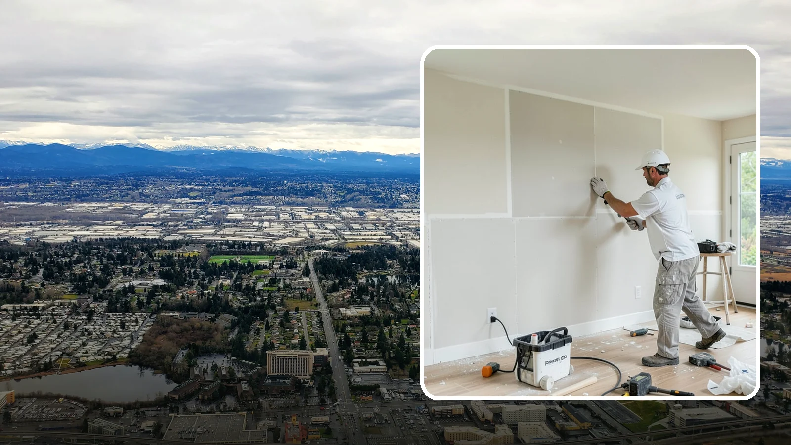 Water Damage Drywall Repair in SeaTac, King County, WA - Water damage drywall repair removes ruined board and restores walls after leaks or flooding.