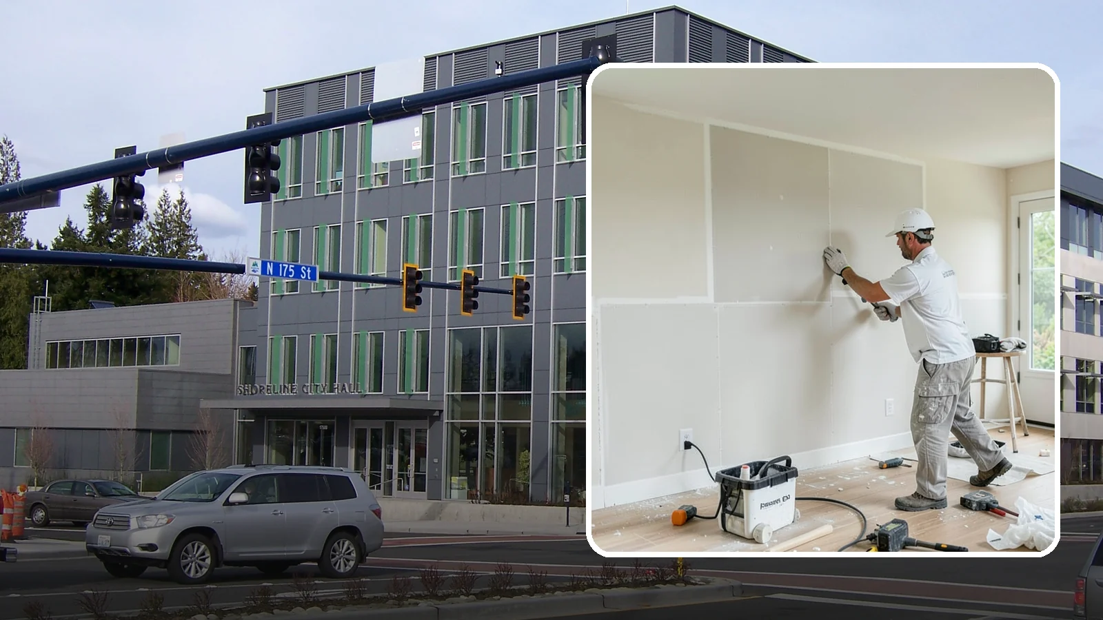 Water Damage Drywall Repair in Shoreline, King County, WA - Water damage drywall repair removes ruined board and restores walls after leaks or flooding.