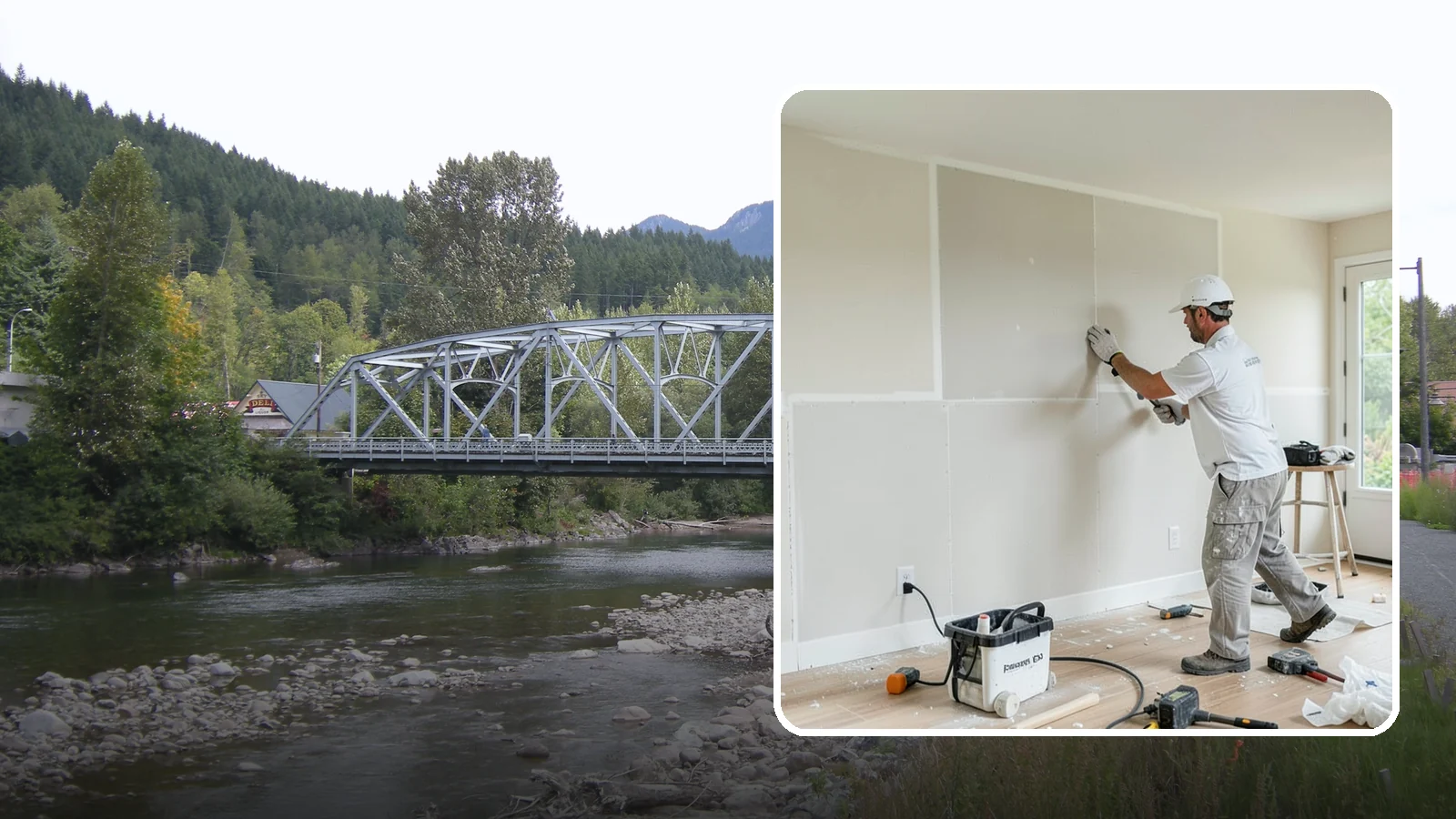 Water Damage Drywall Repair in Skykomish, King County, WA - Water damage drywall repair removes ruined board and restores walls after leaks or flooding.
