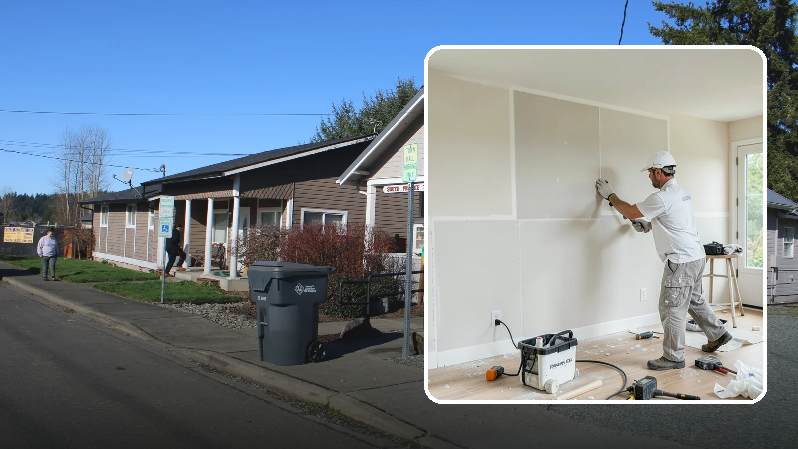 Water Damage Drywall Repair in South Prairie, Pierce County, WA - Water damage drywall repair removes ruined board and restores walls after leaks or flooding.