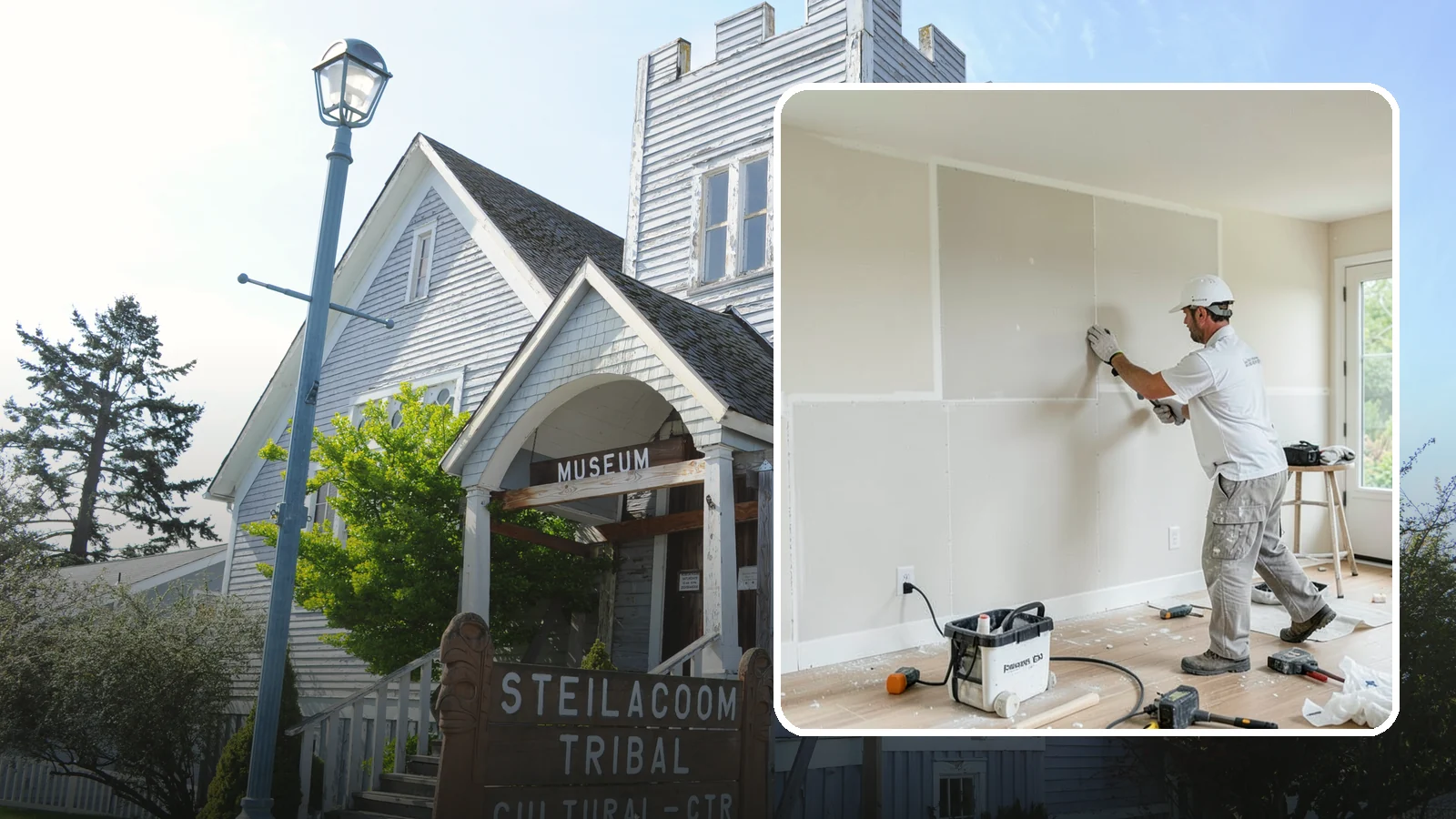 Water Damage Drywall Repair in Steilacoom, Pierce County, WA - Water damage drywall repair removes ruined board and restores walls after leaks or flooding.