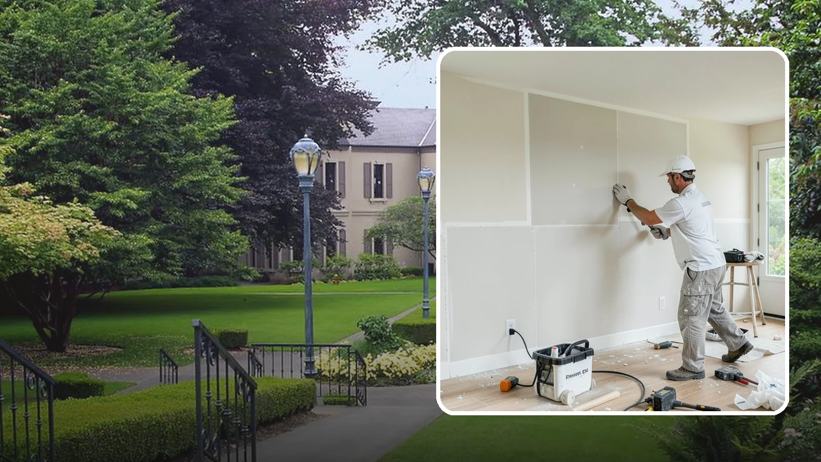 Water Damage Drywall Repair in Woodinville, King County, WA - Water damage drywall repair removes ruined board and restores walls after leaks or flooding.