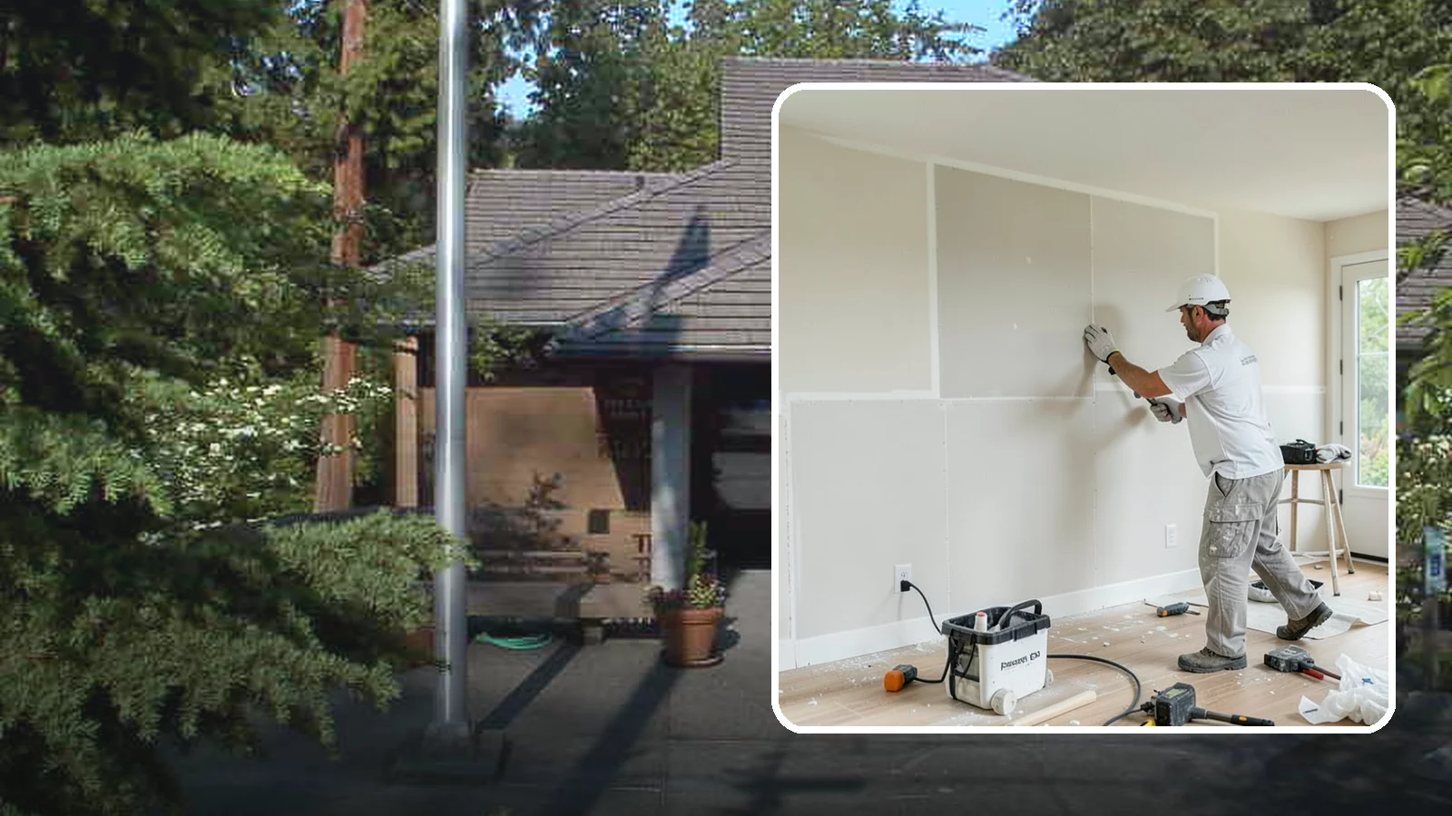 Water Damage Drywall Repair in Yarrow Point, King County, WA - Water damage drywall repair removes ruined board and restores walls after leaks or flooding.