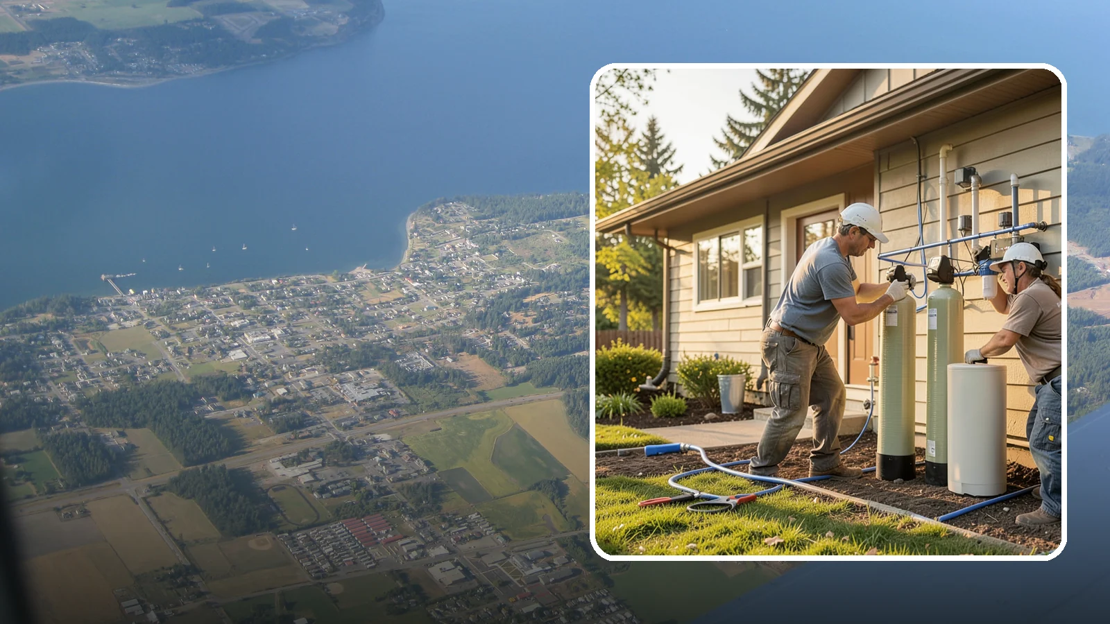 Water Filtration Installation in Coupeville, Island County, WA - We install whole-house and point-of-use water filtration and softening systems for cleaner, better-tasting water.