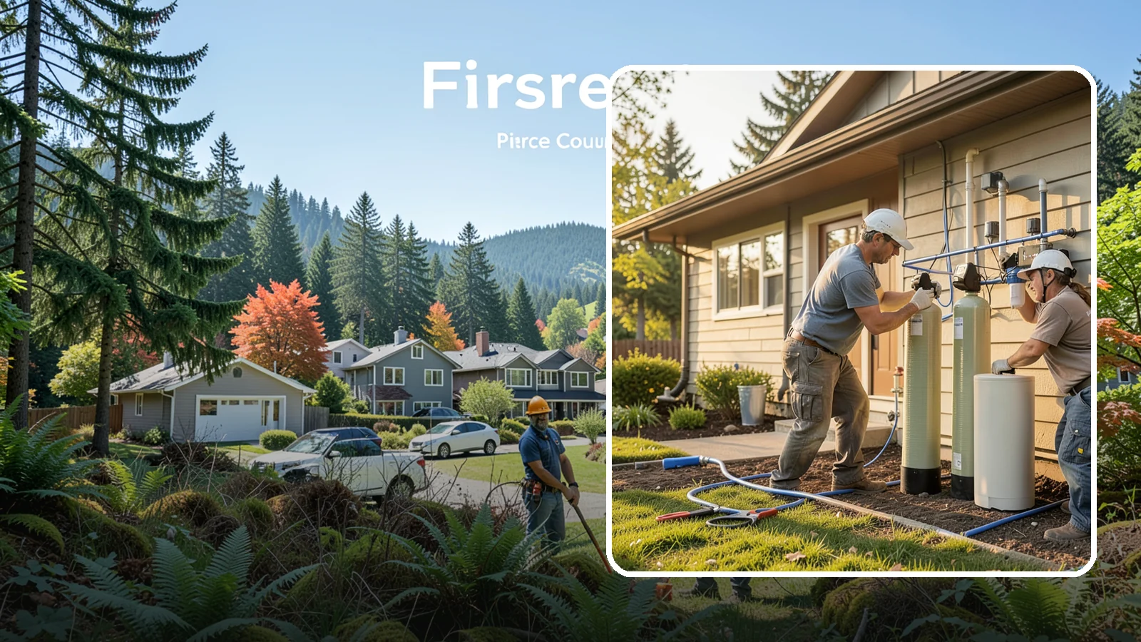 Water Filtration Installation in Fircrest, Pierce County, WA - We install whole-house and point-of-use water filtration and softening systems for cleaner, better-tasting water.