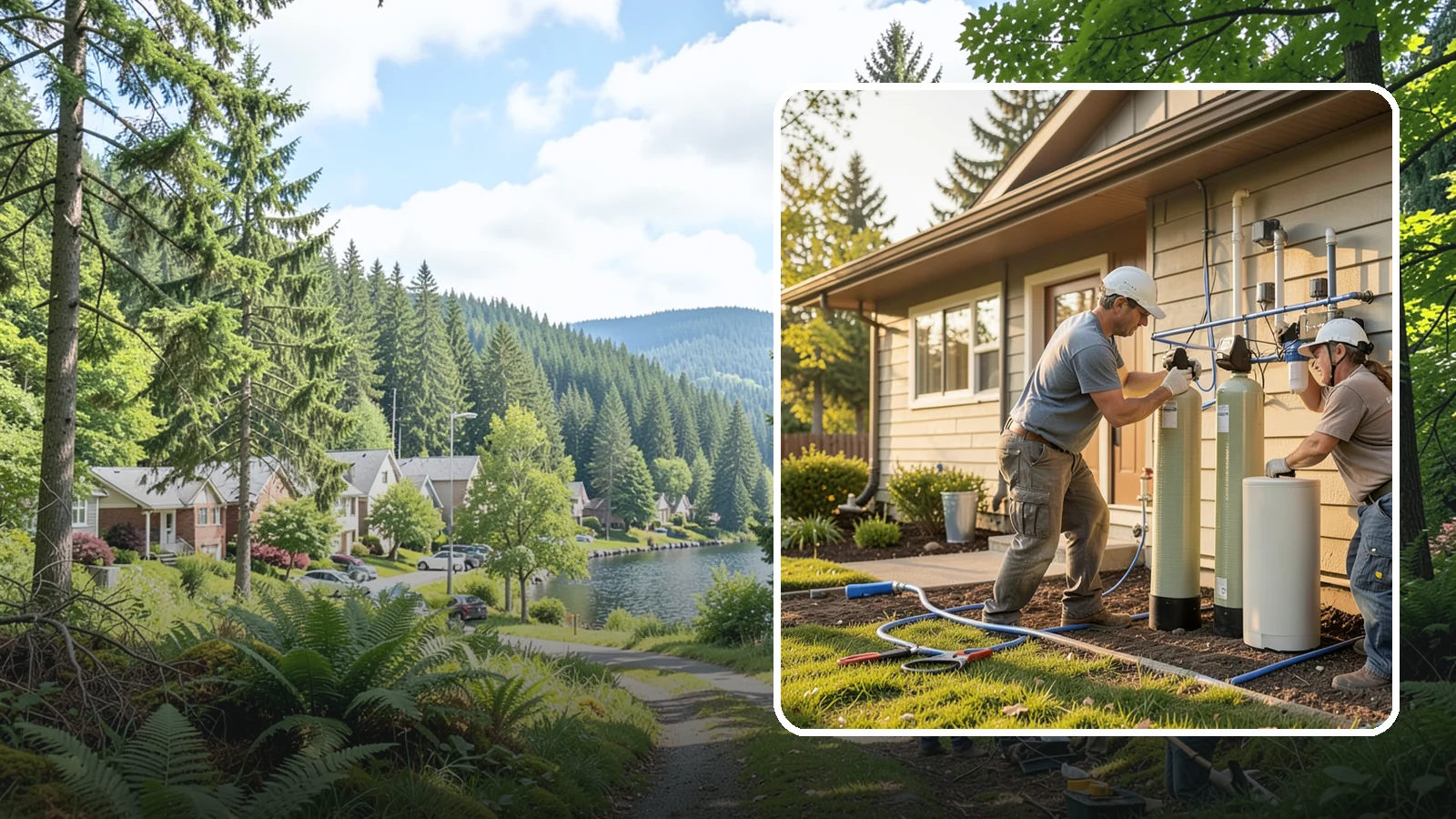 Water Filtration Installation in Lake Forest Park, King County, WA - We install whole-house and point-of-use water filtration and softening systems for cleaner, better-tasting water.