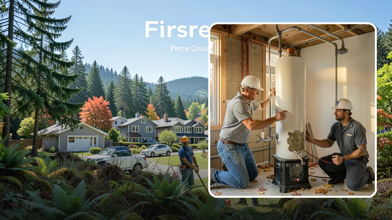 Water Heater Installation in Fircrest, Pierce County, WA - We install and replace tank and tankless water heaters, including code-required upgrades for safe operation.