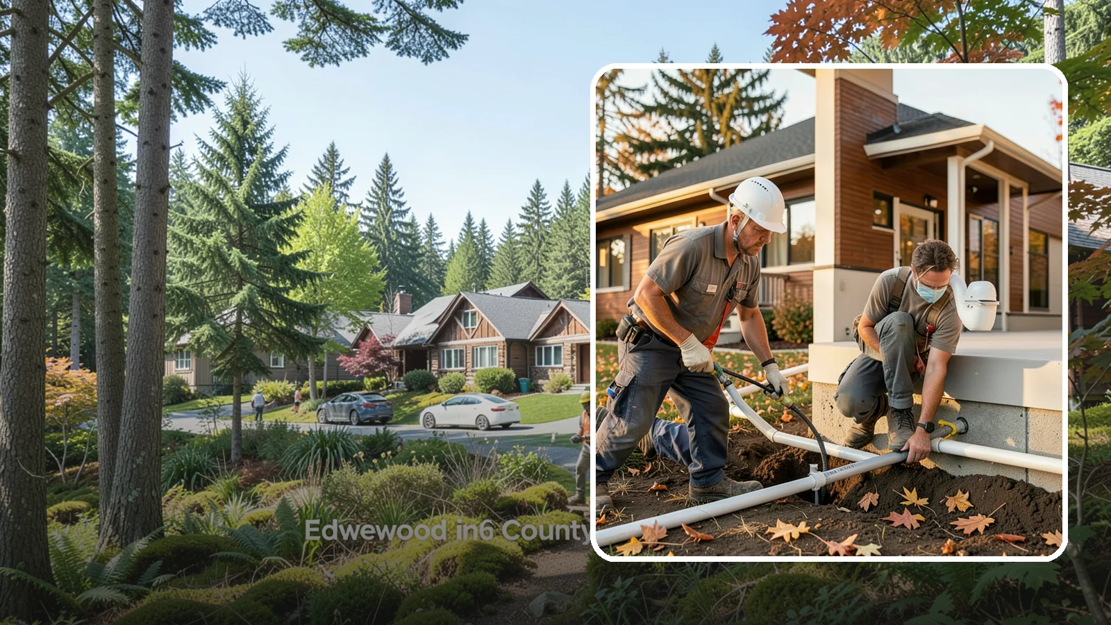 Water Line Installation in Edgewood, Pierce County, WA - We install or replace the main water service line that carries water from the meter into your home.