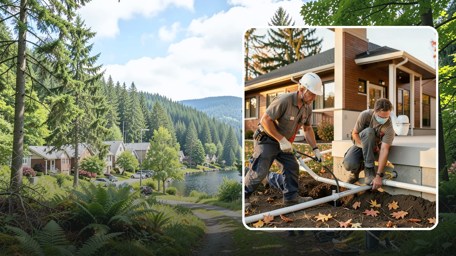 Water Line Installation in Lake Forest Park, King County, WA - We install or replace the main water service line that carries water from the meter into your home.