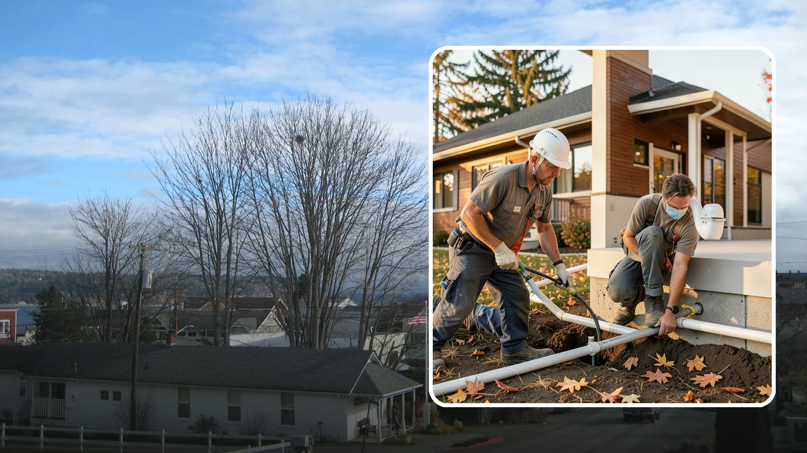 Water Line Installation in Langley, Island County, WA - We install or replace the main water service line that carries water from the meter into your home.