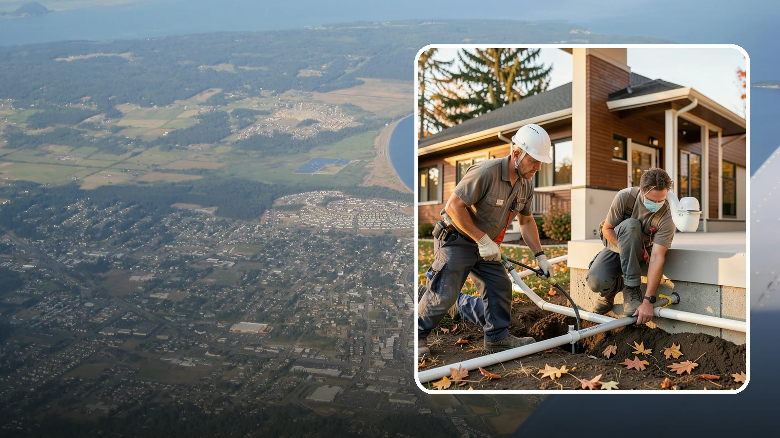 Water Line Installation in Oak Harbor, Island County, WA - We install or replace the main water service line that carries water from the meter into your home.