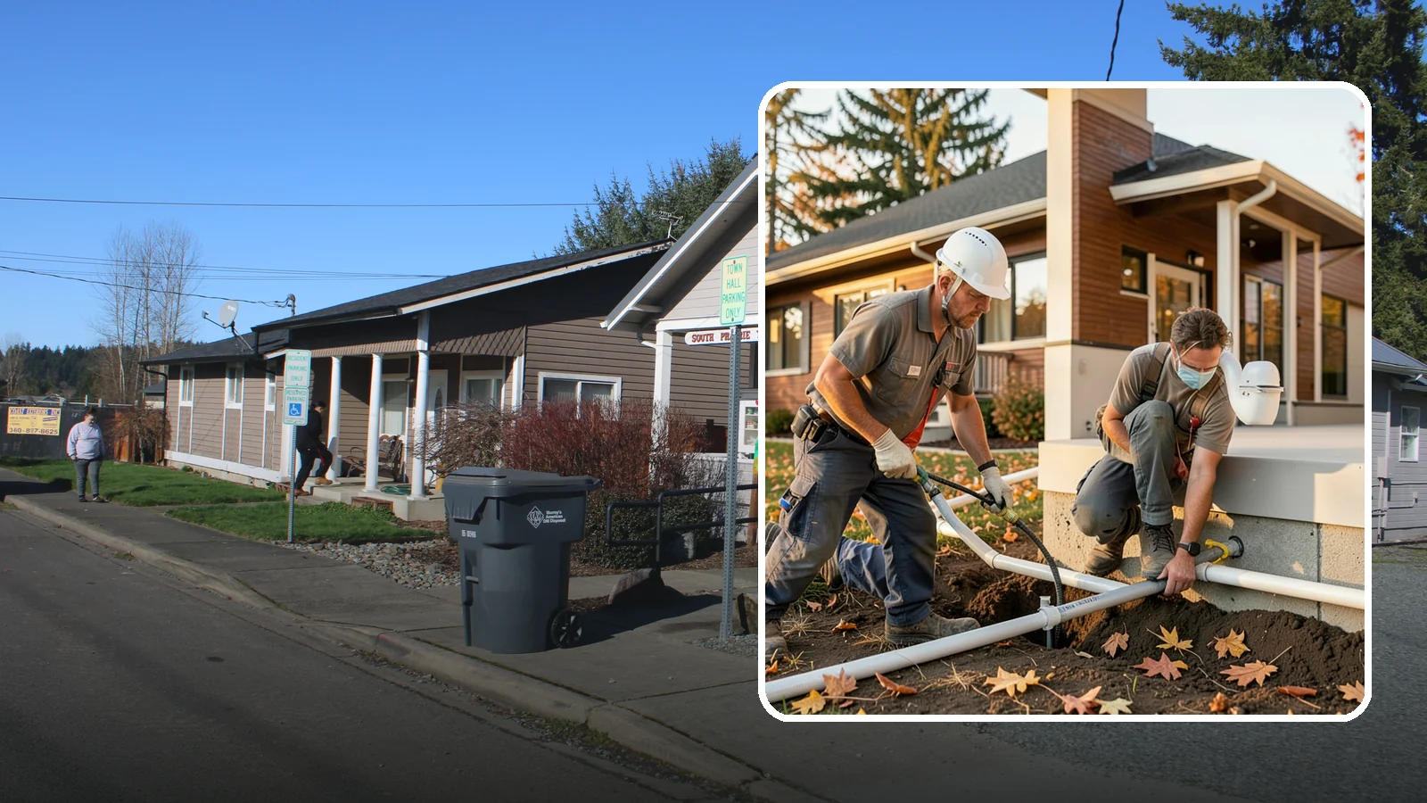 Water Line Installation in South Prairie, Pierce County, WA - We install or replace the main water service line that carries water from the meter into your home.