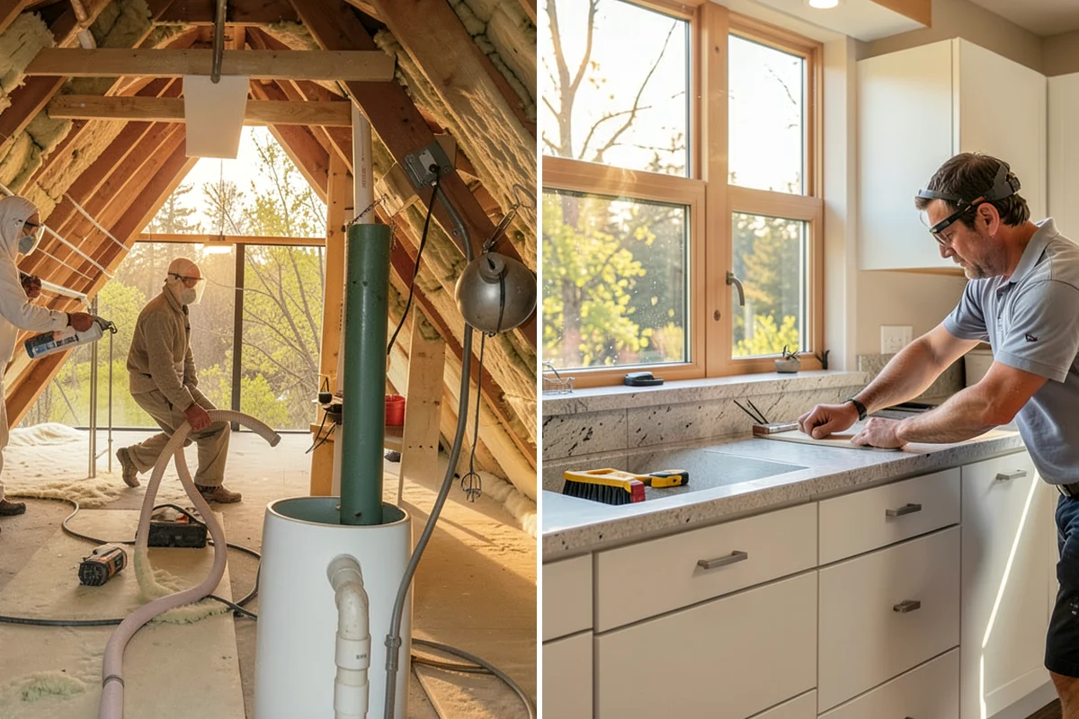 Waterfall Countertop Installation in Arlington, Snohomish County, WA - Select the slab and plan vein-matched miters