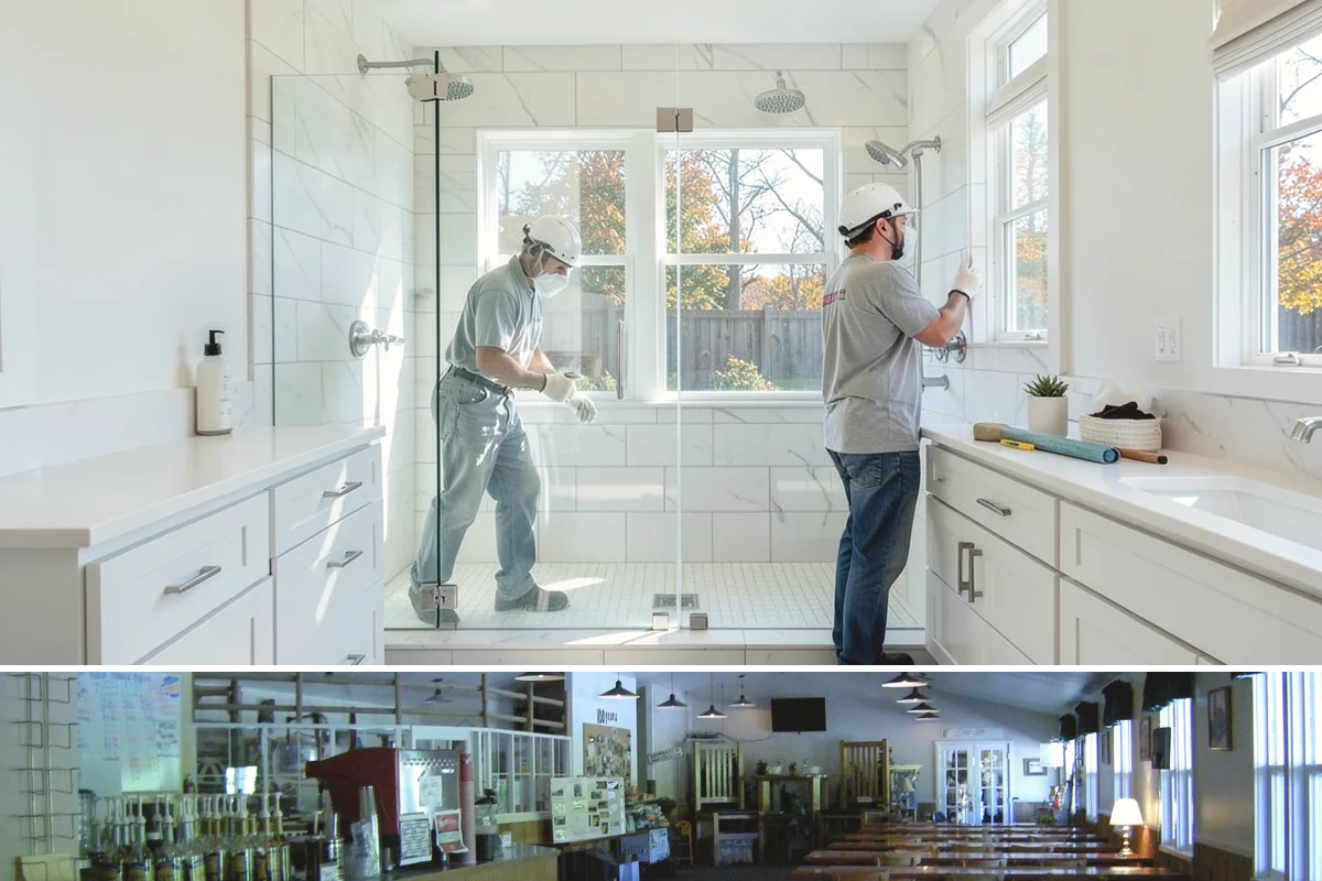 Waterfall Countertop Installation in Black Diamond, King County, WA - Waterfall countertops install indoors year-round, so the PNW climate never delays your island upgrade.