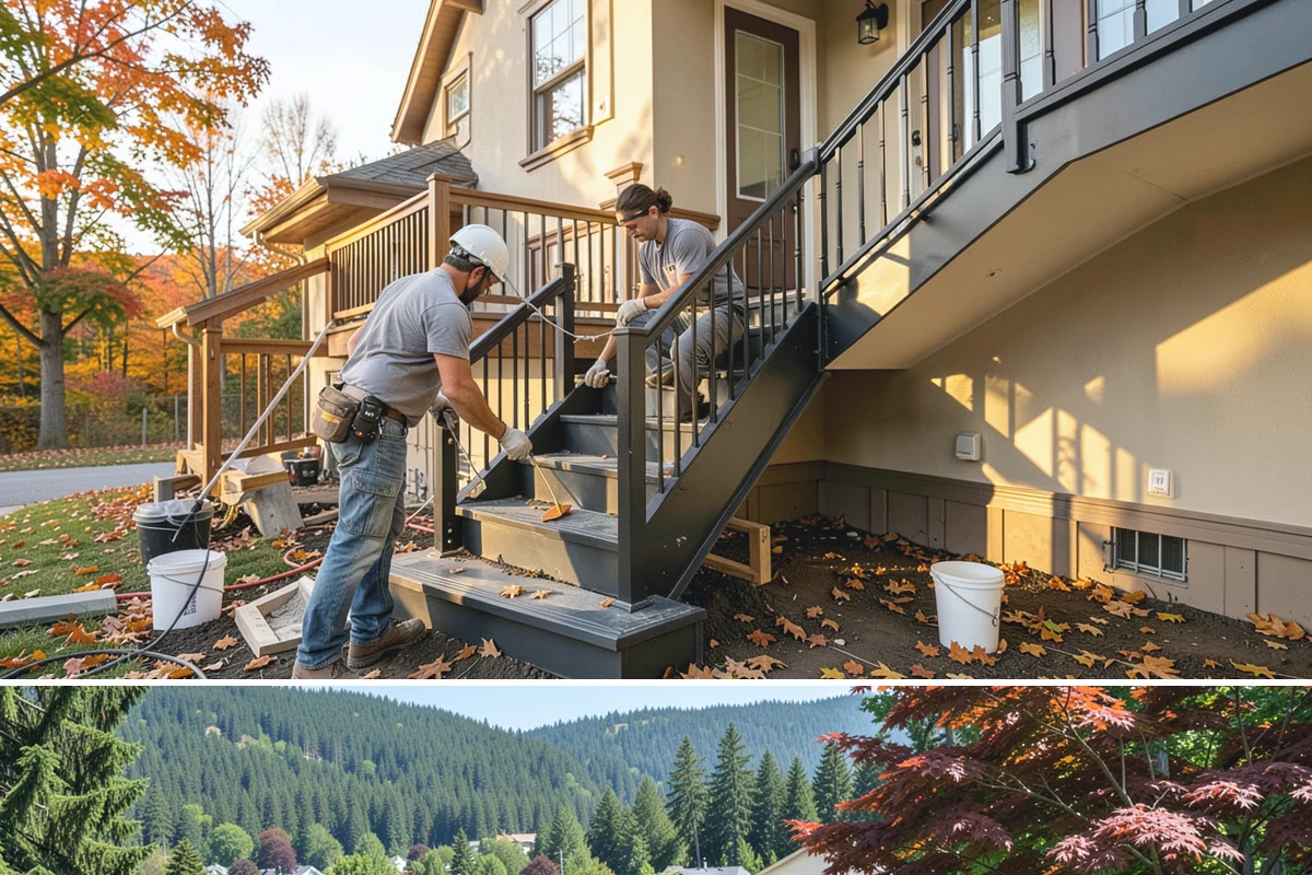 Waterfall Countertop Installation in Index, Snohomish County, WA - Waterfall countertops install indoors year-round, so the PNW climate never delays your island upgrade.