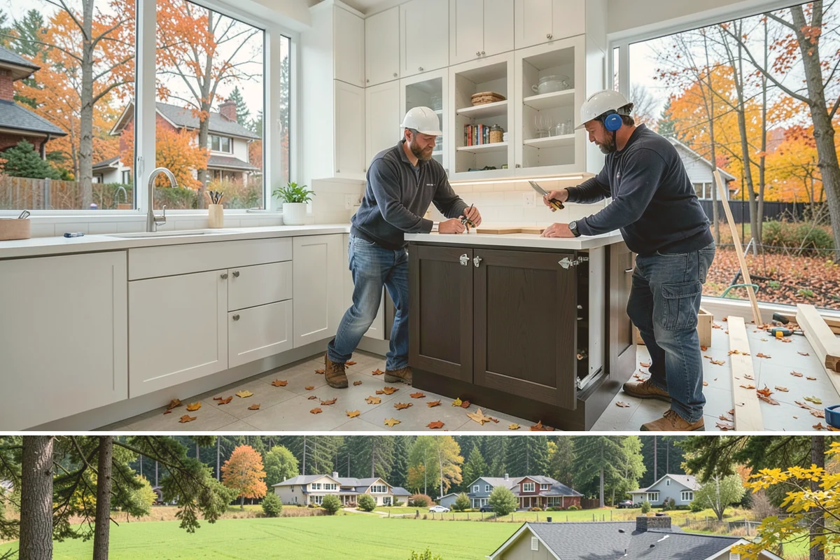 Waterfall Countertop Installation in Lyman, Skagit County, WA - Waterfall countertops install indoors year-round, so the PNW climate never delays your island upgrade.