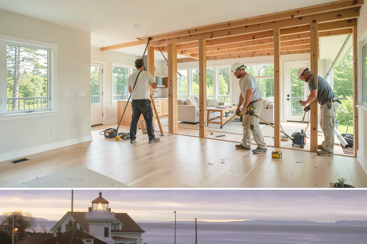 Waterfall Countertop Installation in Mukilteo, Snohomish County, WA - Waterfall countertops install indoors year-round, so the PNW climate never delays your island upgrade.