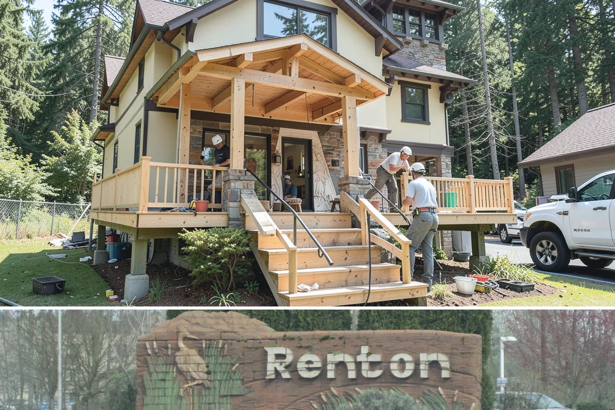 Waterfall Countertop Installation in Renton, King County, WA - Waterfall countertops install indoors year-round, so the PNW climate never delays your island upgrade.