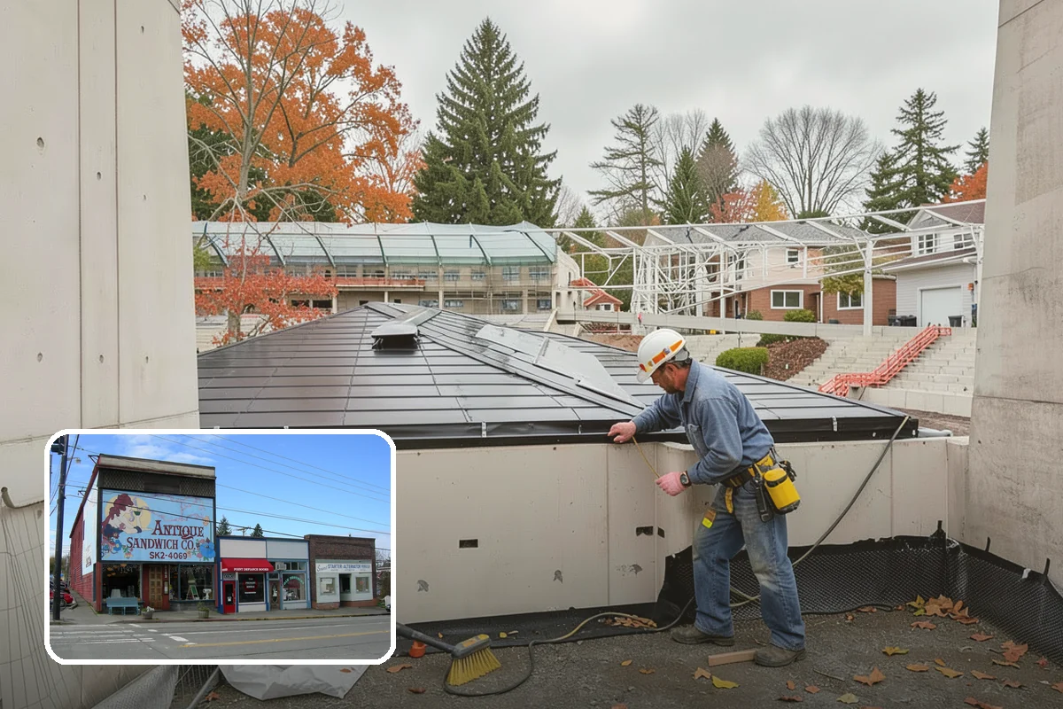 Waterfall Countertop Installation in Ruston, Pierce County, WA - A bold, continuous vertical design line
