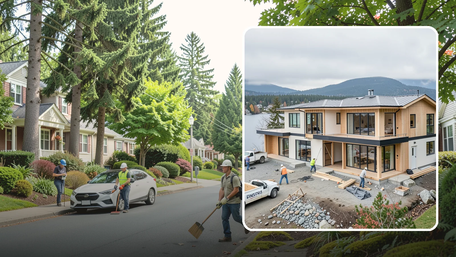 Waterfront Home Construction in Beaux Arts Village, King County, WA - Custom homes engineered for shoreline lots along Puget Sound, lakes, and rivers.