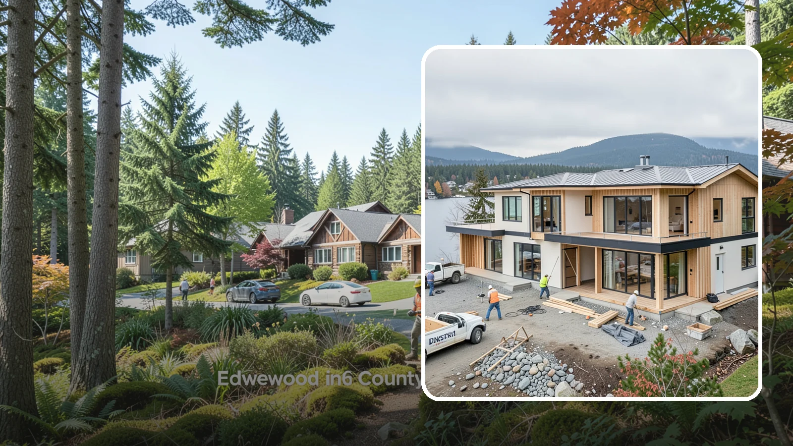 Waterfront Home Construction in Edgewood, Pierce County, WA - Custom homes engineered for shoreline lots along Puget Sound, lakes, and rivers.