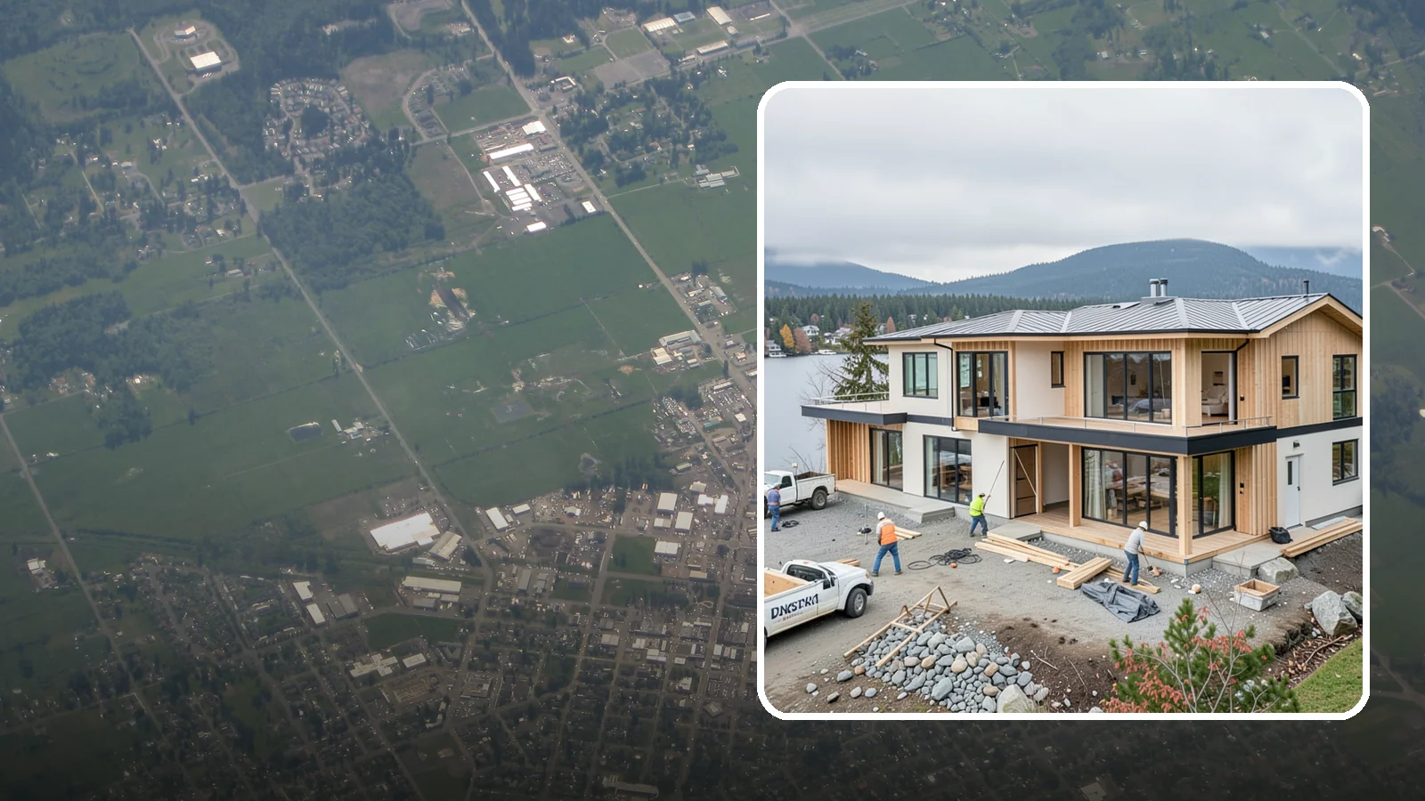 Waterfront Home Construction in Enumclaw, King County, WA - Custom homes engineered for shoreline lots along Puget Sound, lakes, and rivers.
