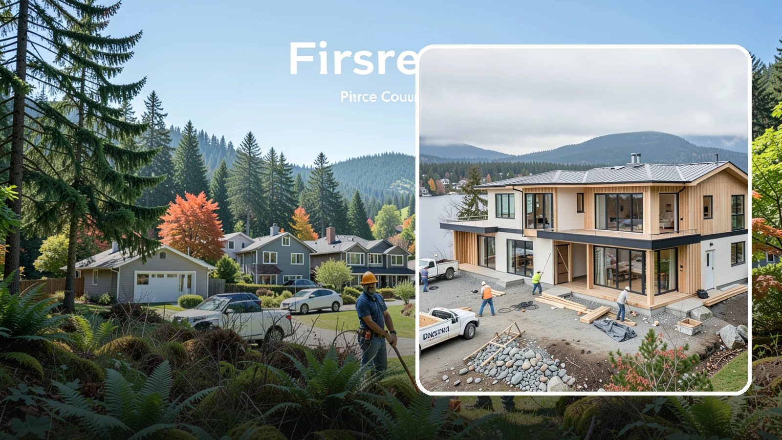 Waterfront Home Construction in Fircrest, Pierce County, WA - Custom homes engineered for shoreline lots along Puget Sound, lakes, and rivers.