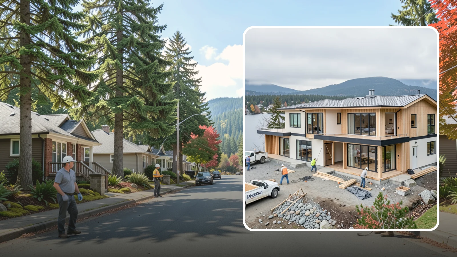 Waterfront Home Construction in Hunts Point, King County, WA - Custom homes engineered for shoreline lots along Puget Sound, lakes, and rivers.