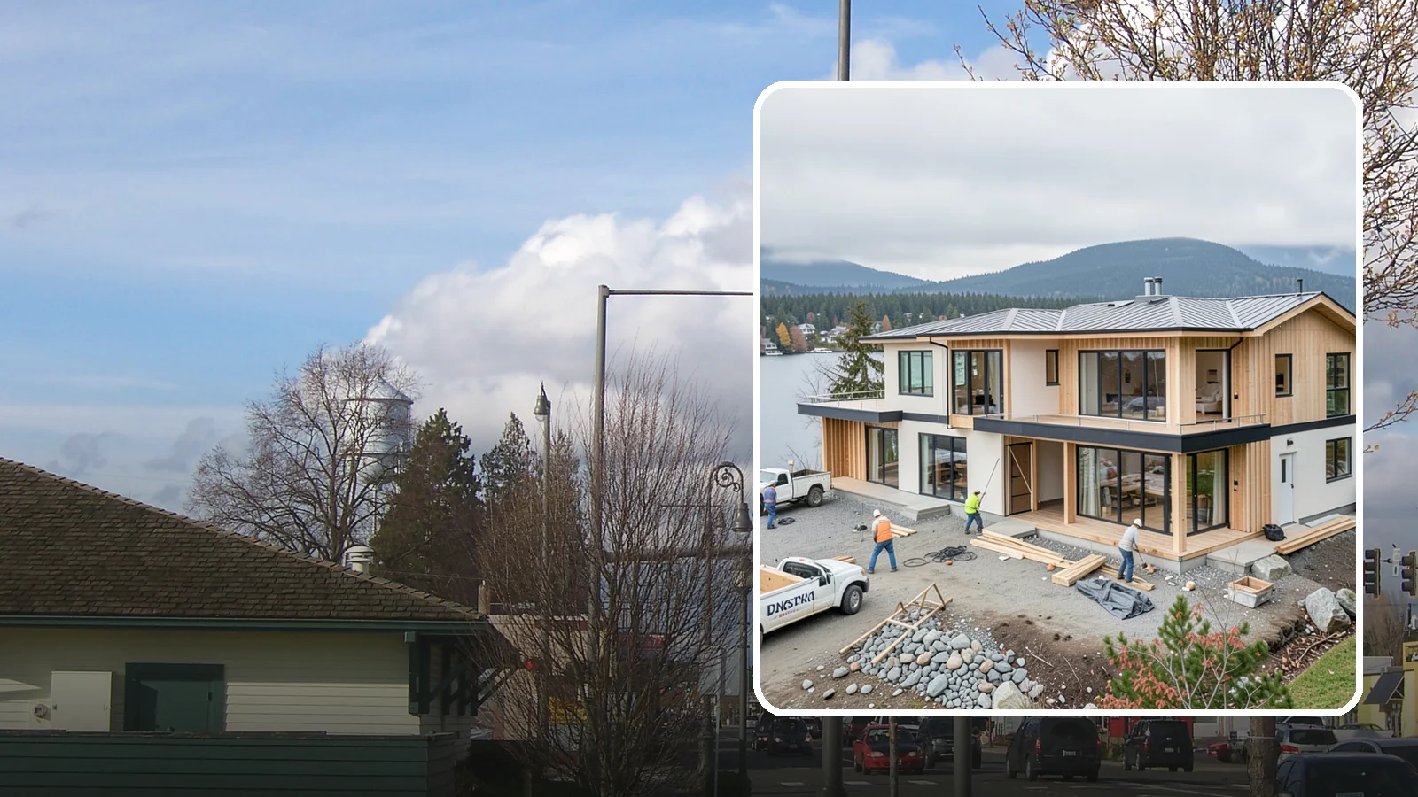 Waterfront Home Construction in Marysville, Snohomish County, WA - Custom homes engineered for shoreline lots along Puget Sound, lakes, and rivers.