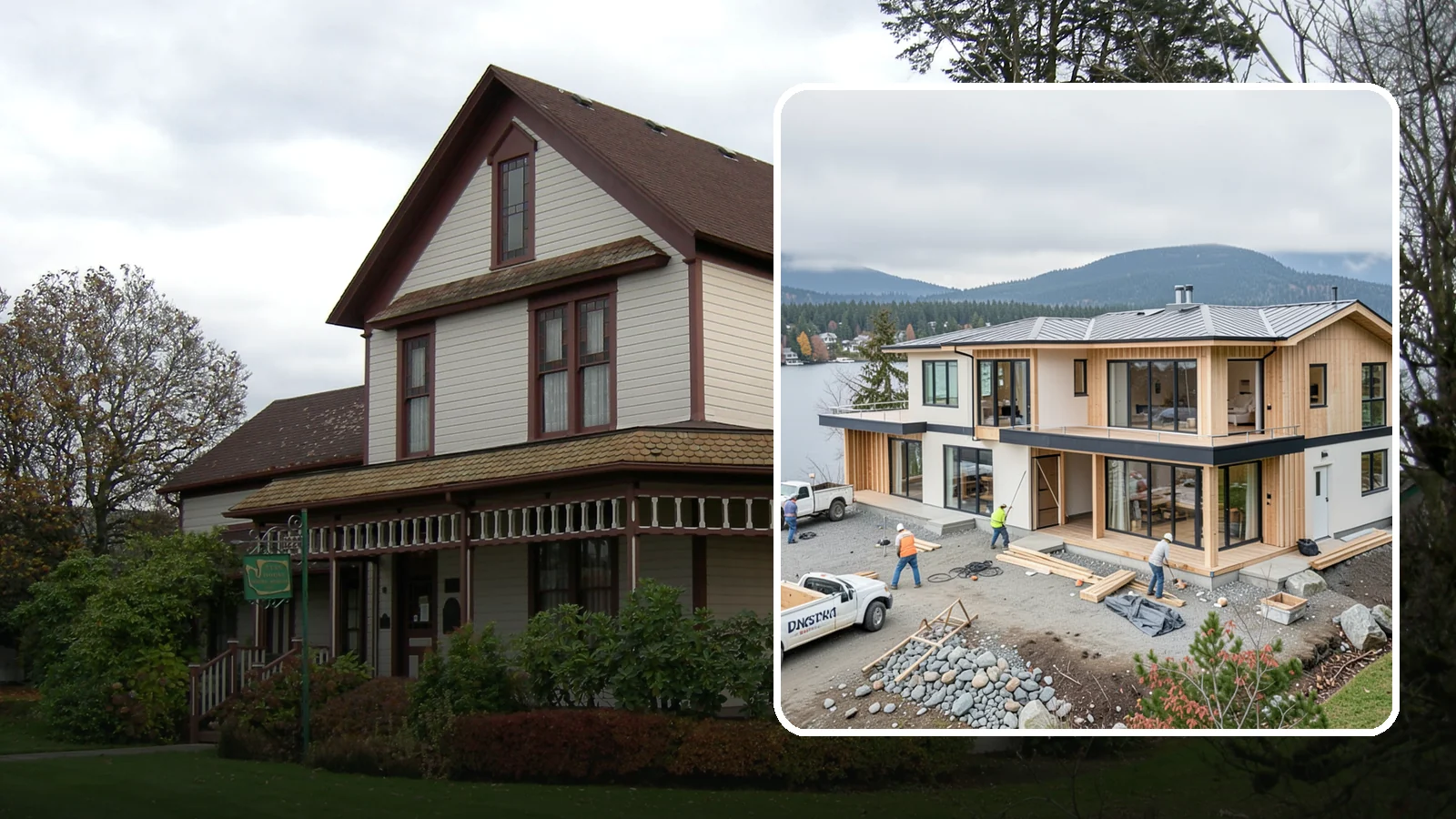 Waterfront Home Construction in Sumner, Pierce County, WA - Custom homes engineered for shoreline lots along Puget Sound, lakes, and rivers.