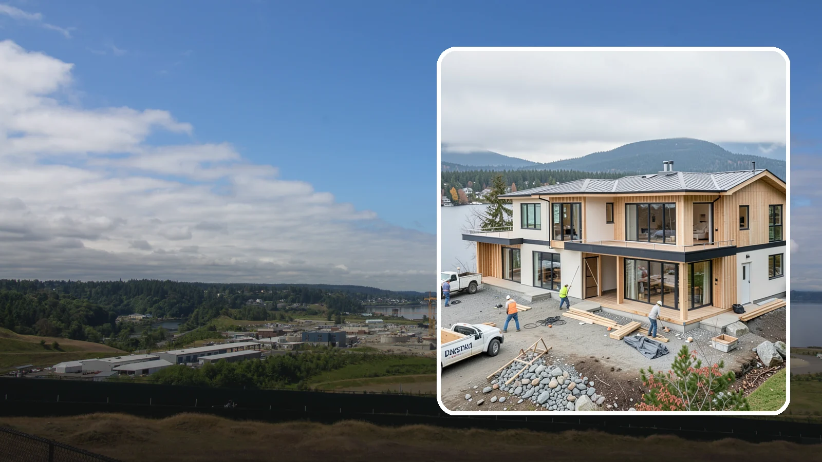 Waterfront Home Construction in University Place, Pierce County, WA - Custom homes engineered for shoreline lots along Puget Sound, lakes, and rivers.