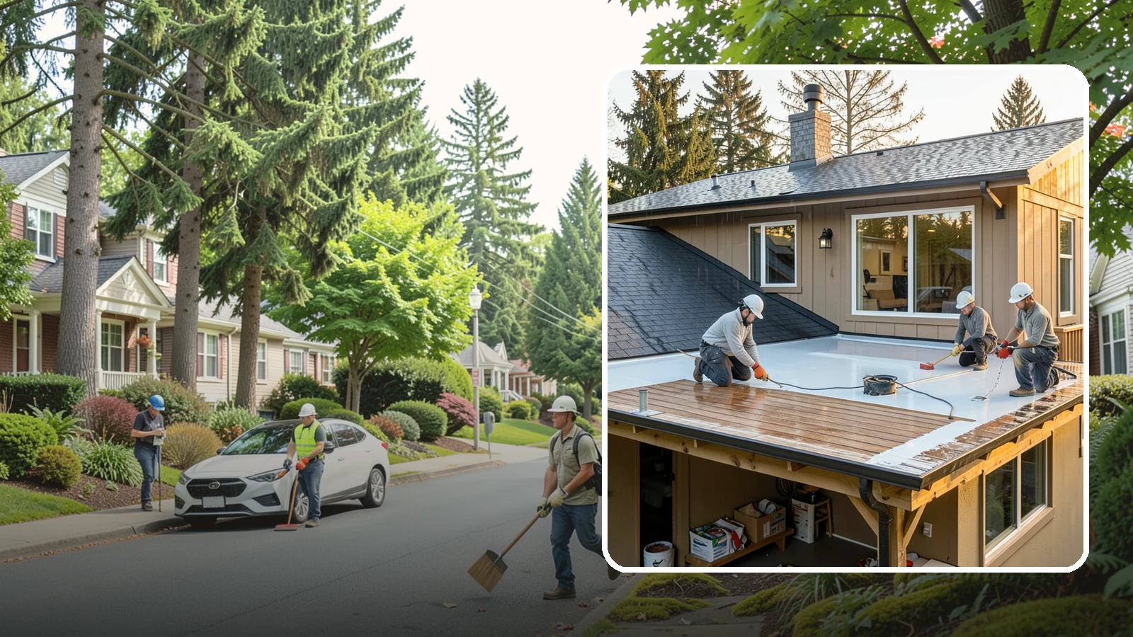 Waterproof Deck Coating in Beaux Arts Village, King County, WA - Waterproof deck coating that seals surfaces and protects the living space below from rain.