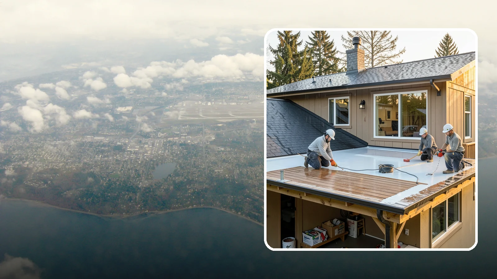 Waterproof Deck Coating in Burien, King County, WA - Waterproof deck coating that seals surfaces and protects the living space below from rain.