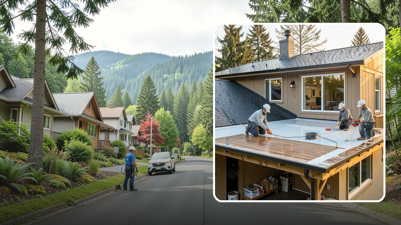 Waterproof Deck Coating in Darrington, Snohomish County, WA - Waterproof deck coating that seals surfaces and protects the living space below from rain.