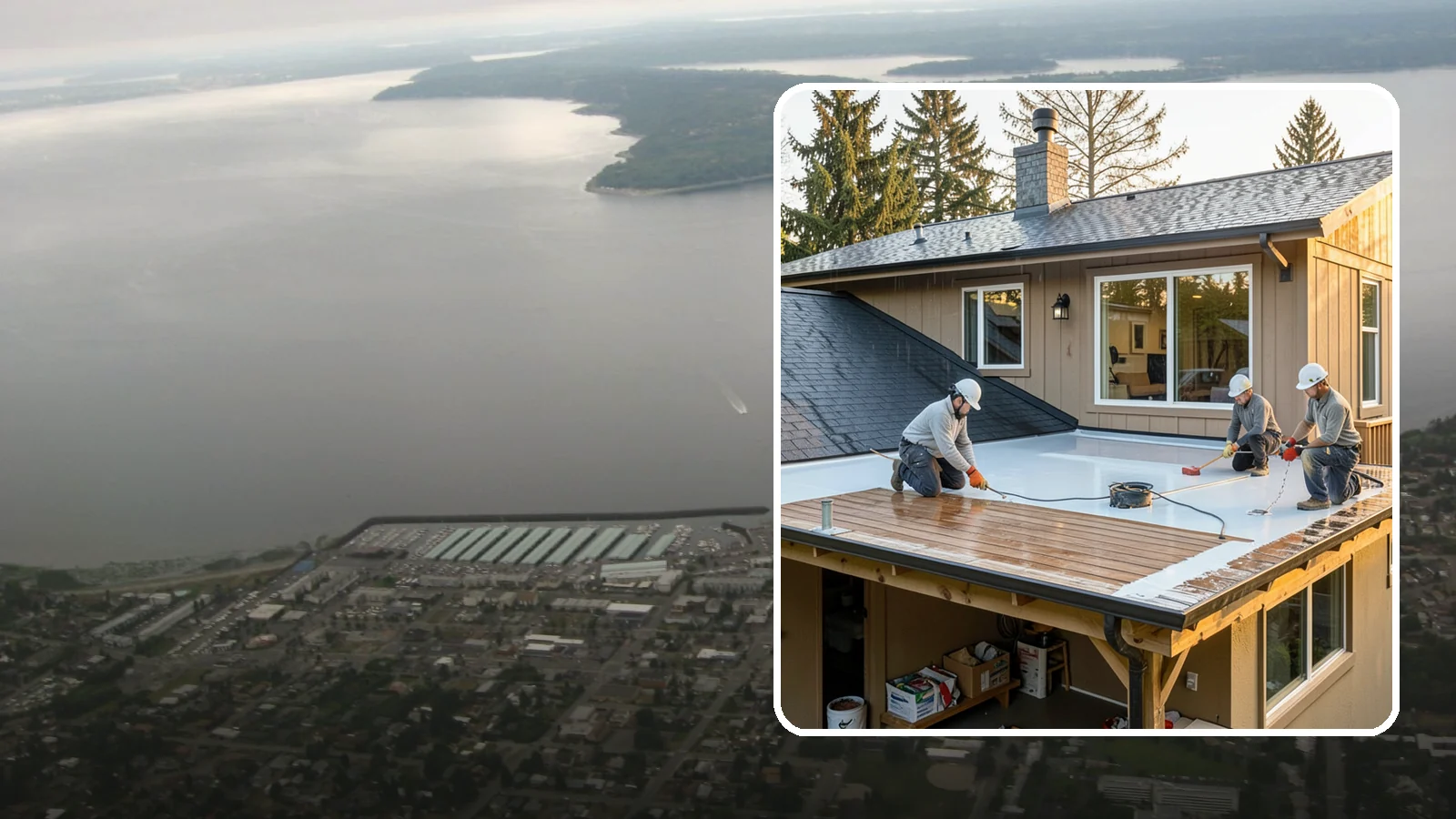 Waterproof Deck Coating in Des Moines, King County, WA - Waterproof deck coating that seals surfaces and protects the living space below from rain.