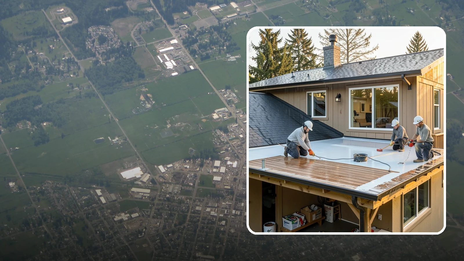 Waterproof Deck Coating in Enumclaw, King County, WA - Waterproof deck coating that seals surfaces and protects the living space below from rain.