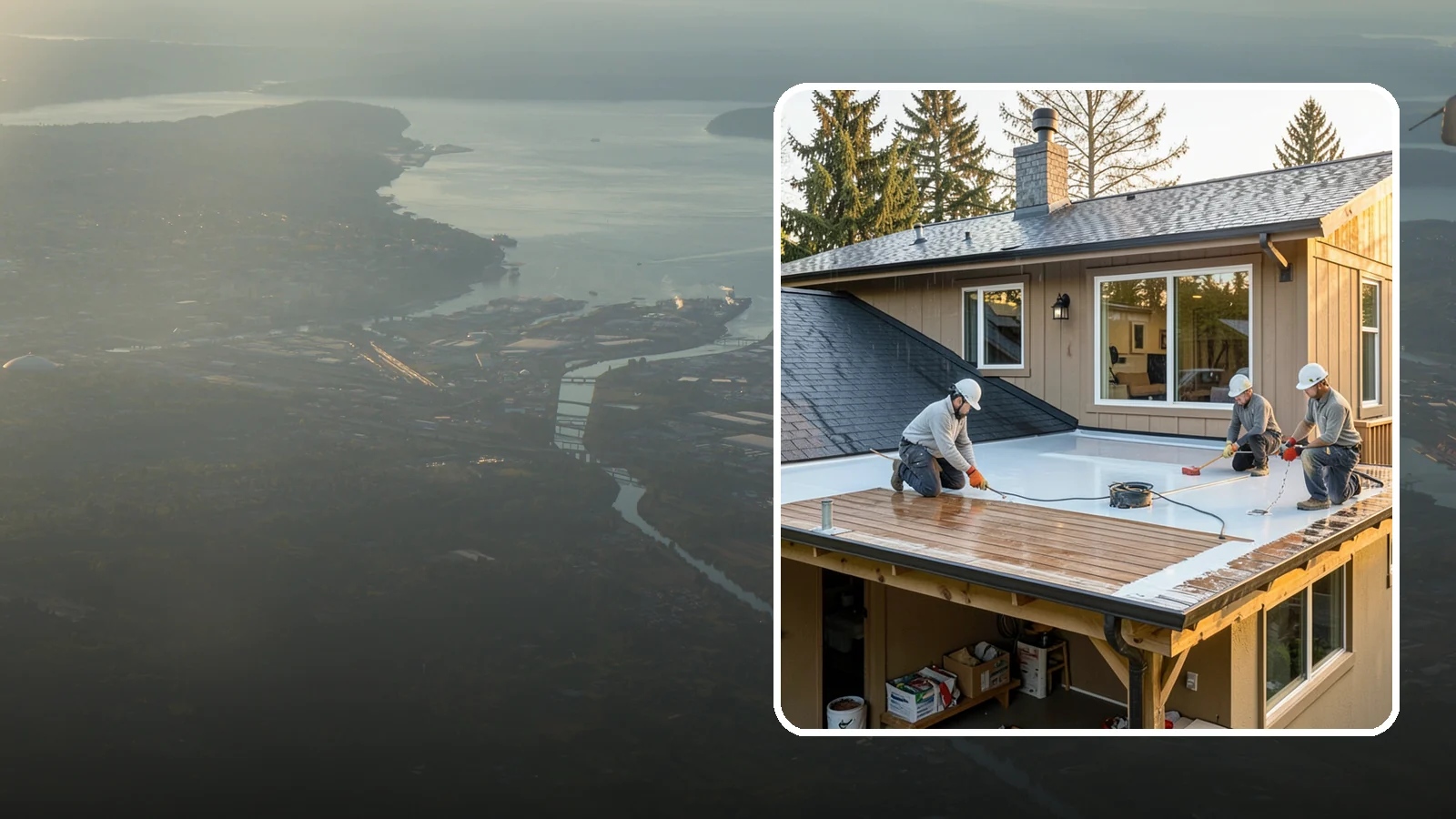 Waterproof Deck Coating in Fife, Pierce County, WA - Waterproof deck coating that seals surfaces and protects the living space below from rain.