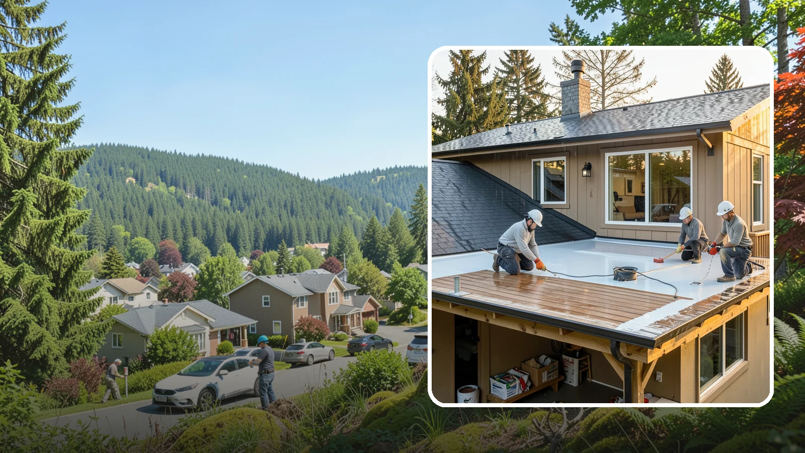Waterproof Deck Coating in Index, Snohomish County, WA - Waterproof deck coating that seals surfaces and protects the living space below from rain.