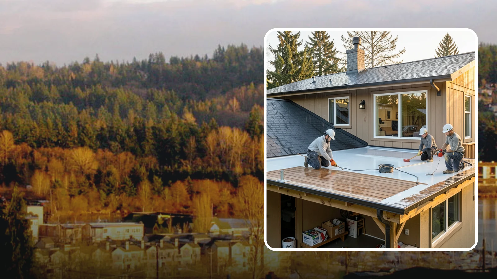 Waterproof Deck Coating in Kenmore, King County, WA - Waterproof deck coating that seals surfaces and protects the living space below from rain.
