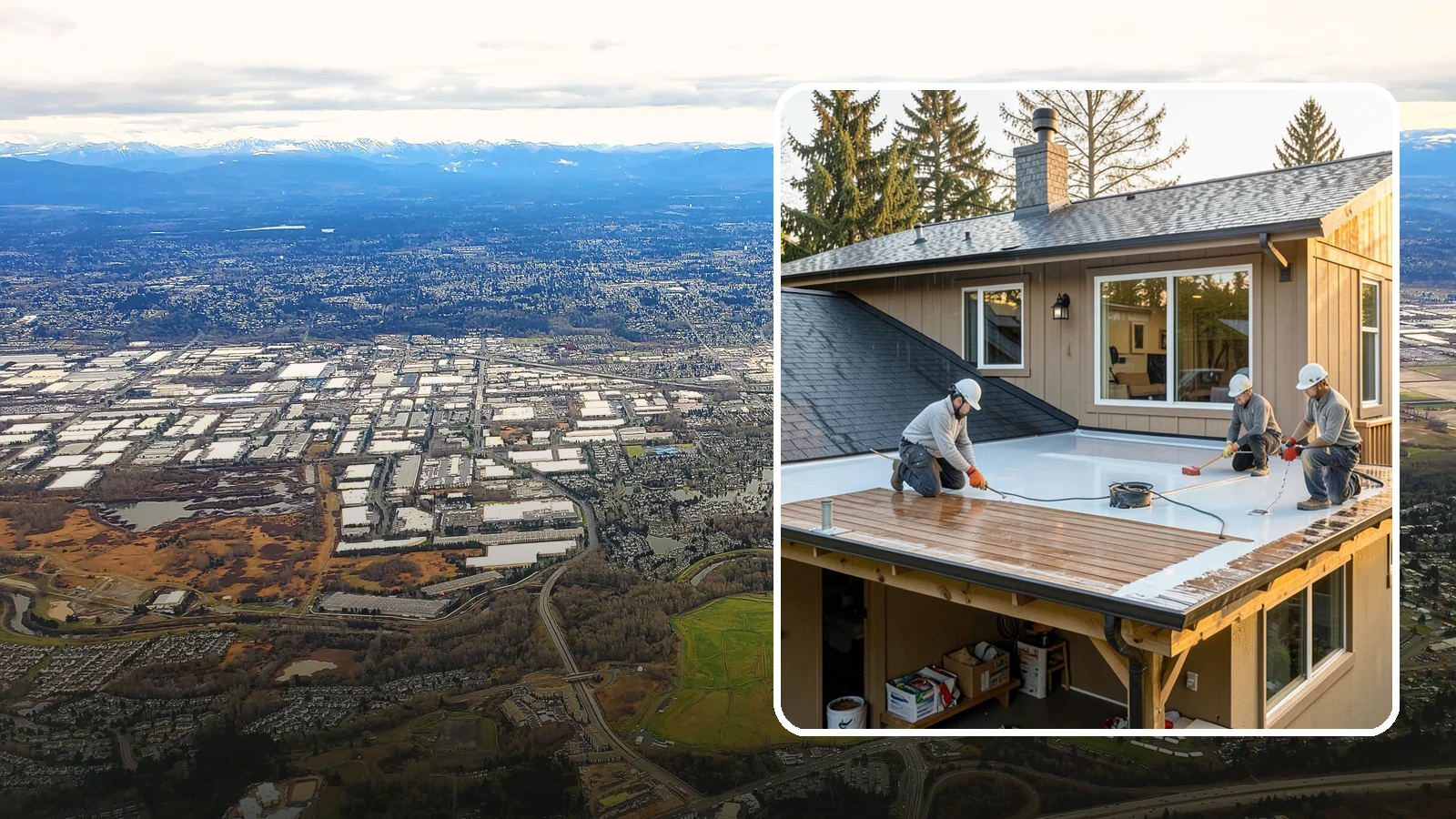 Waterproof Deck Coating in Kent, King County, WA - Waterproof deck coating that seals surfaces and protects the living space below from rain.