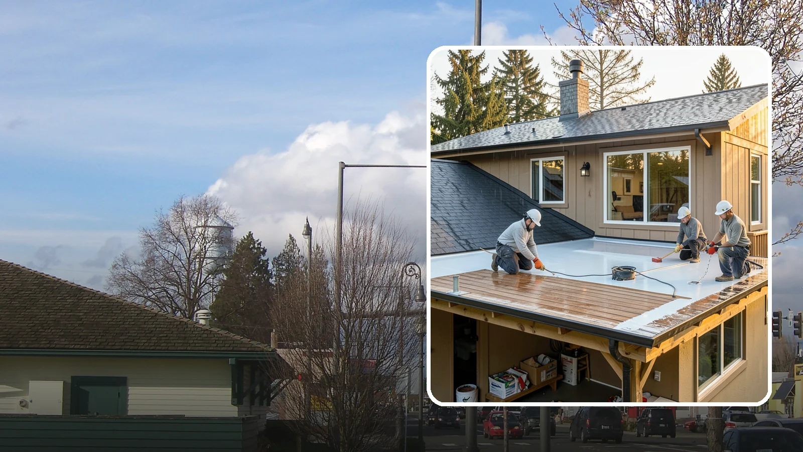 Waterproof Deck Coating in Marysville, Snohomish County, WA - Waterproof deck coating that seals surfaces and protects the living space below from rain.